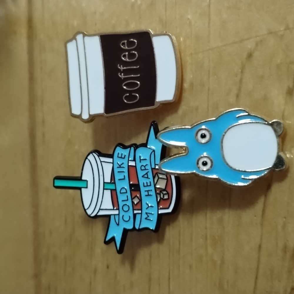 3 Coffee Lover bag pin bundle